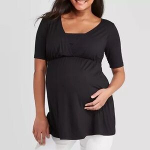 Isabel Maternity by Ingrid & Isabel Black Nursing Shirt – Size XS, NWT